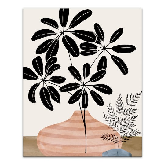 Schefflera Vase 16" x 20" Canvas Wall Art